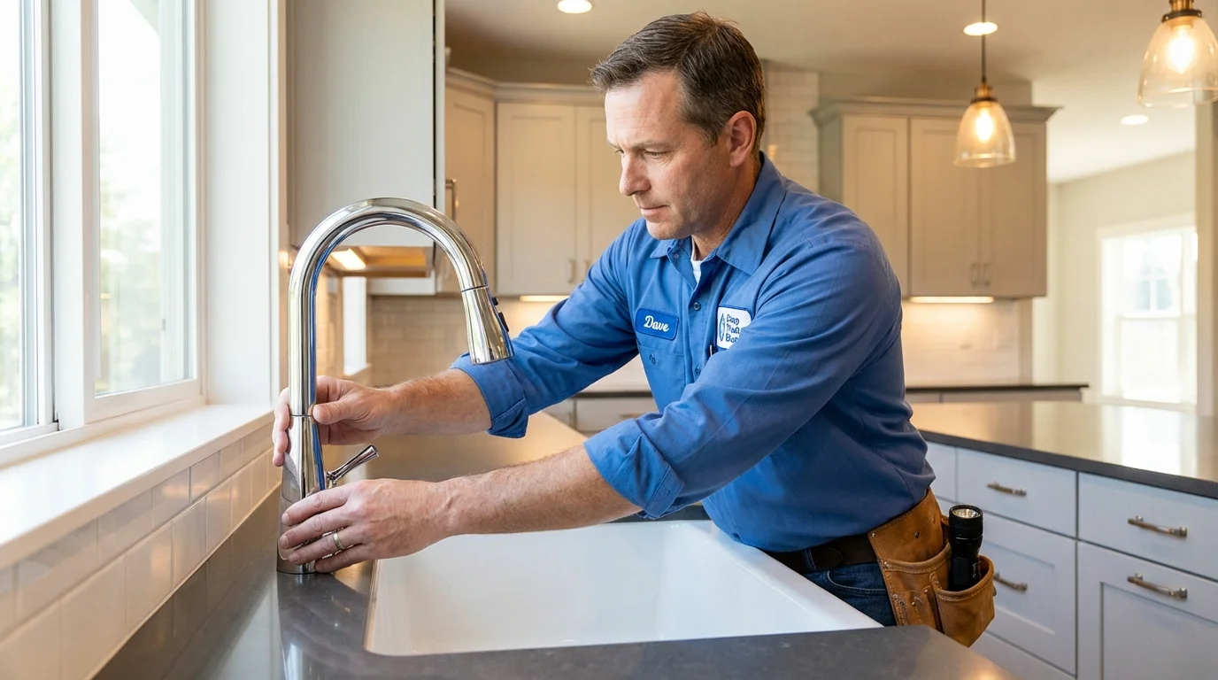 Kitchen faucet installation by Johns Plumbing LLC in Vieques